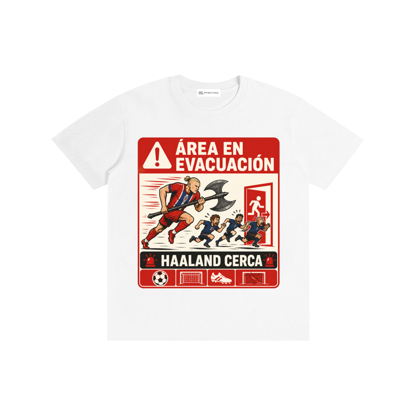 Haaland - Área en Evacuación - Camiseta