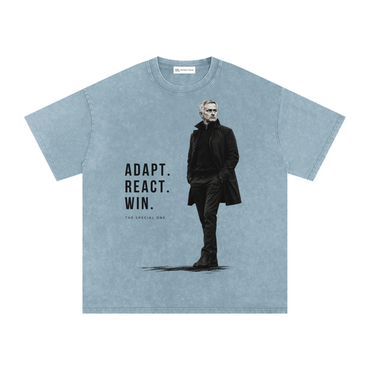 Mourinho - Adapt, React, Win - Camiseta Washed