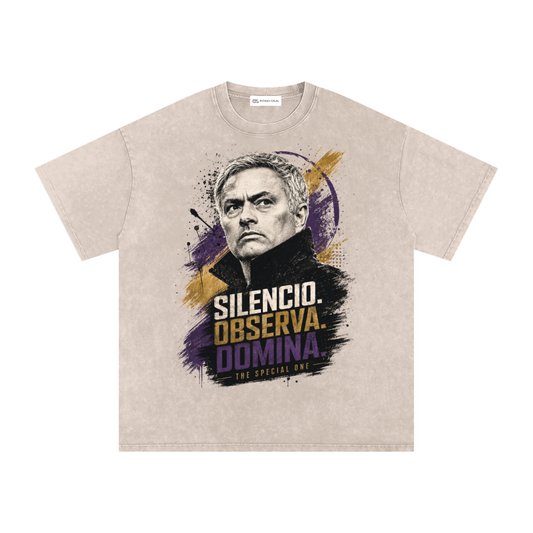 Mourinho - Silencio, Observa, Domina - Camiseta Washed