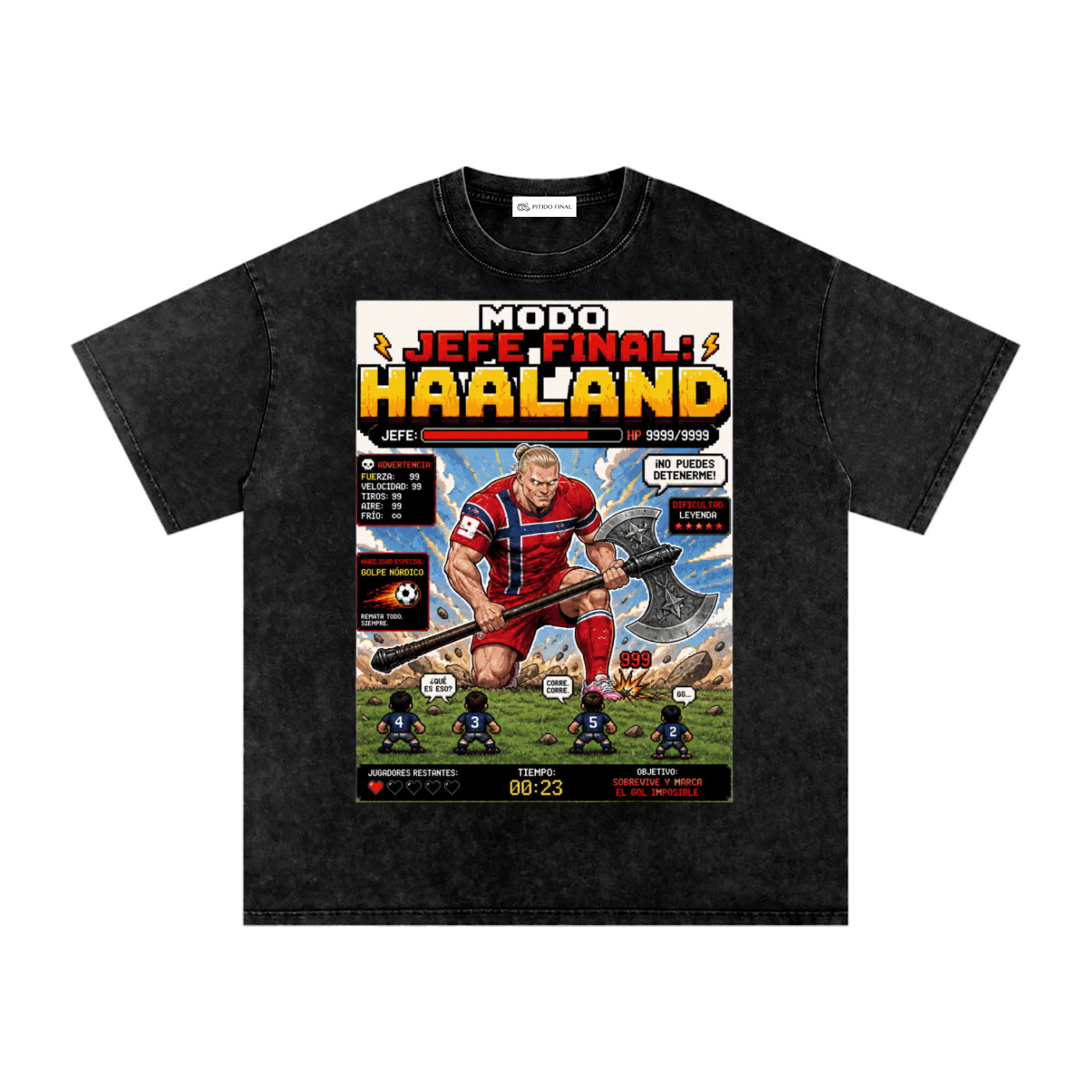 Haaland - Jefe Final - Camiseta Washed