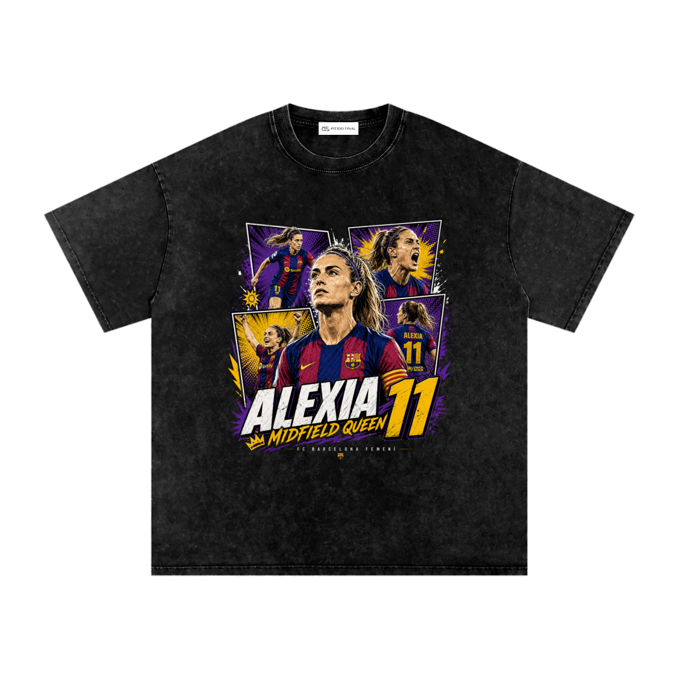 Alexia Putellas - Barça Comic Version - Camiseta Washed