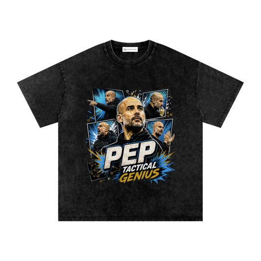 Pep Guardiola - Comic Version - Camiseta Washed