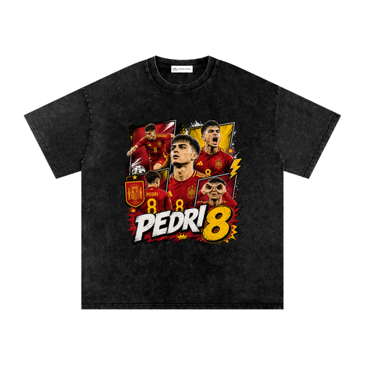 Pedri - España Comic Version - Camiseta Washed