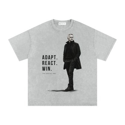 Mourinho - Adapt, React, Win - Camiseta Washed