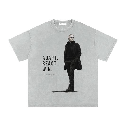 Mourinho - Adapt, React, Win - Camiseta Washed