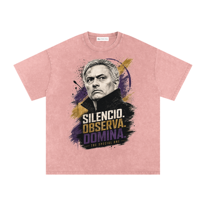 Mourinho - Silencio, Observa, Domina - Camiseta Washed