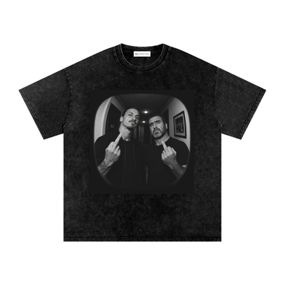 Camiseta Washed Dark Idols Ibrahimović y Cantona - vista frontal
