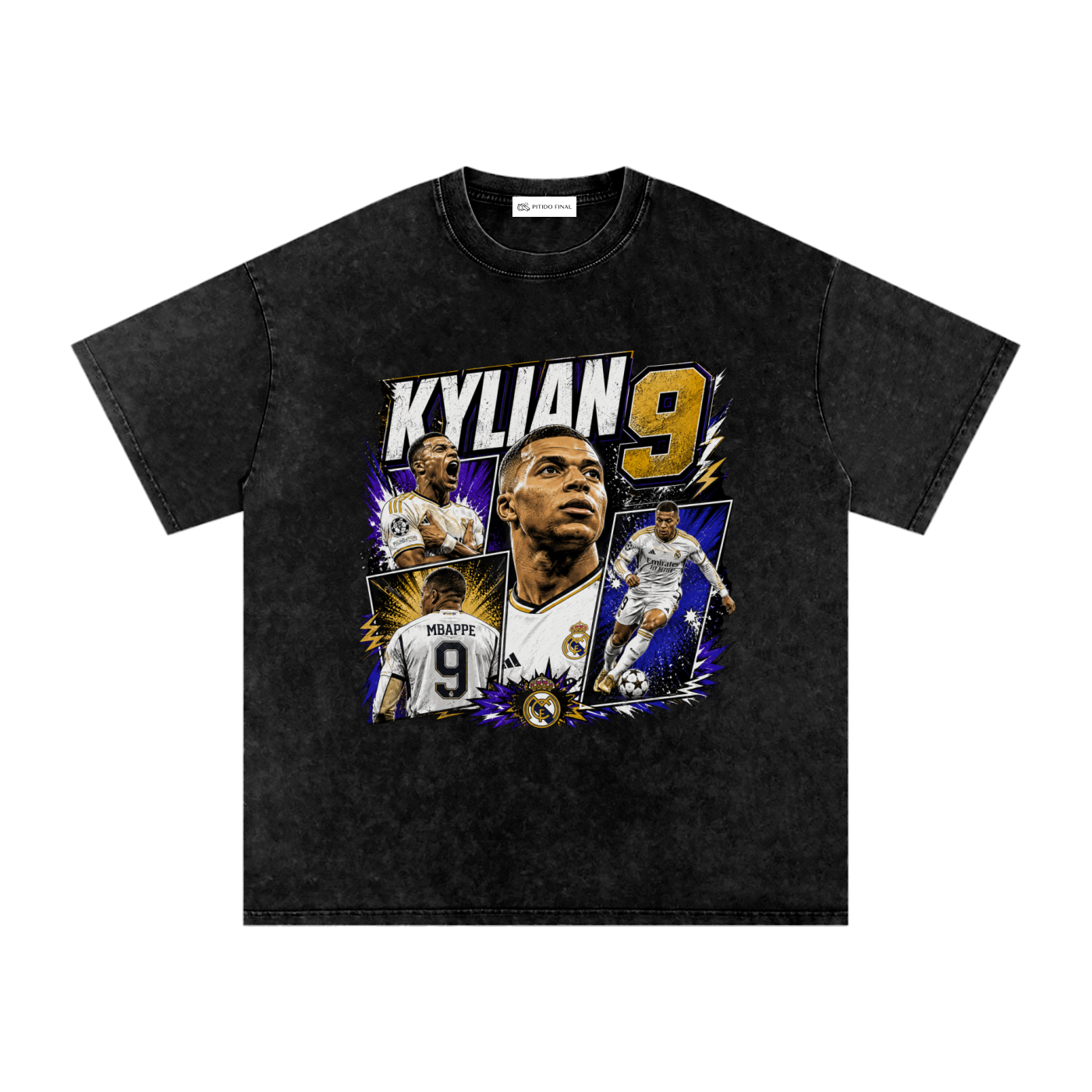Mbappé - Real Madrid Comic Version - Camiseta Washed