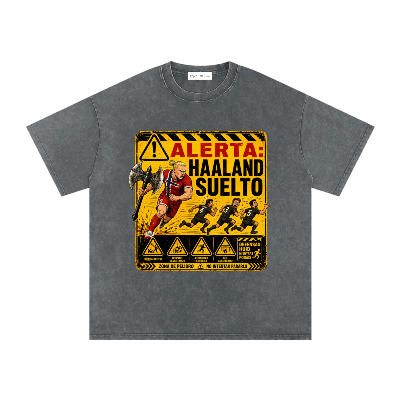 Haaland - Alerta - Camiseta Washed