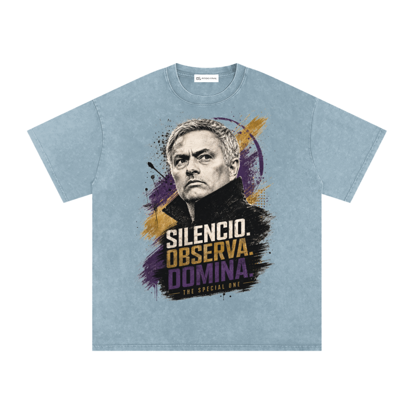 Mourinho - Silencio, Observa, Domina - Camiseta Washed