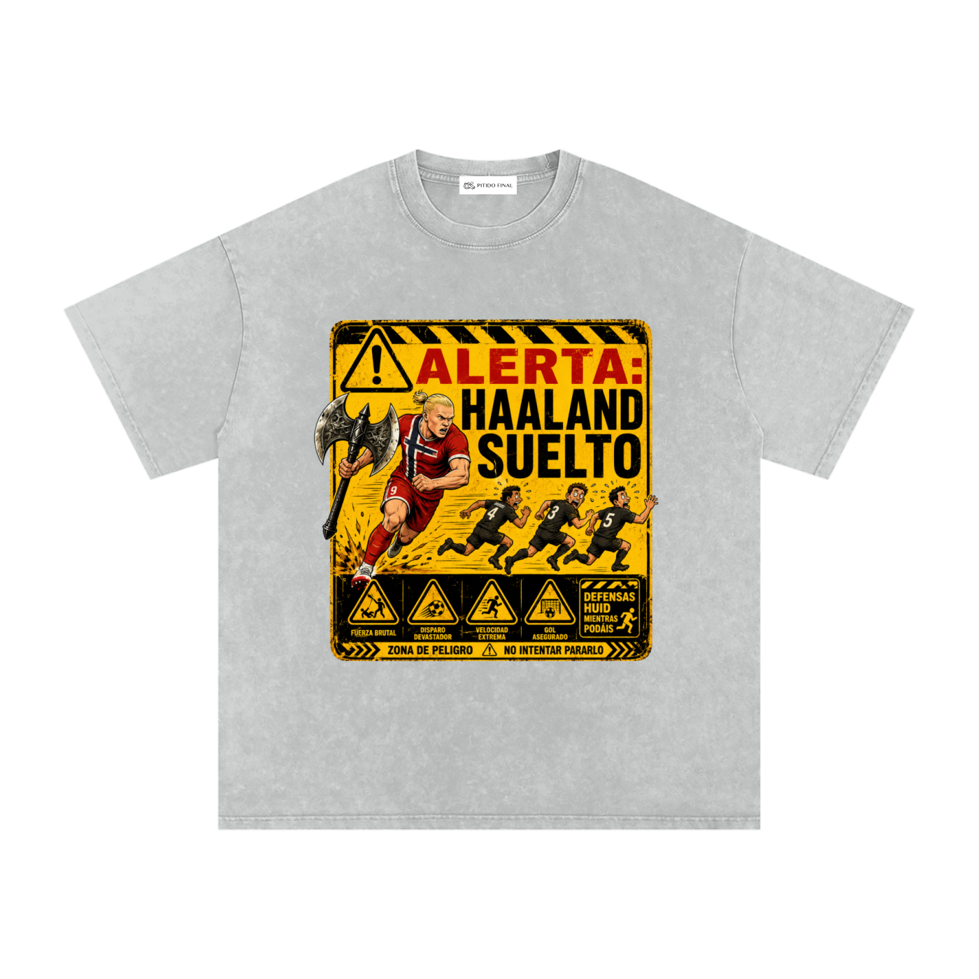 Haaland - Alerta - Camiseta Washed