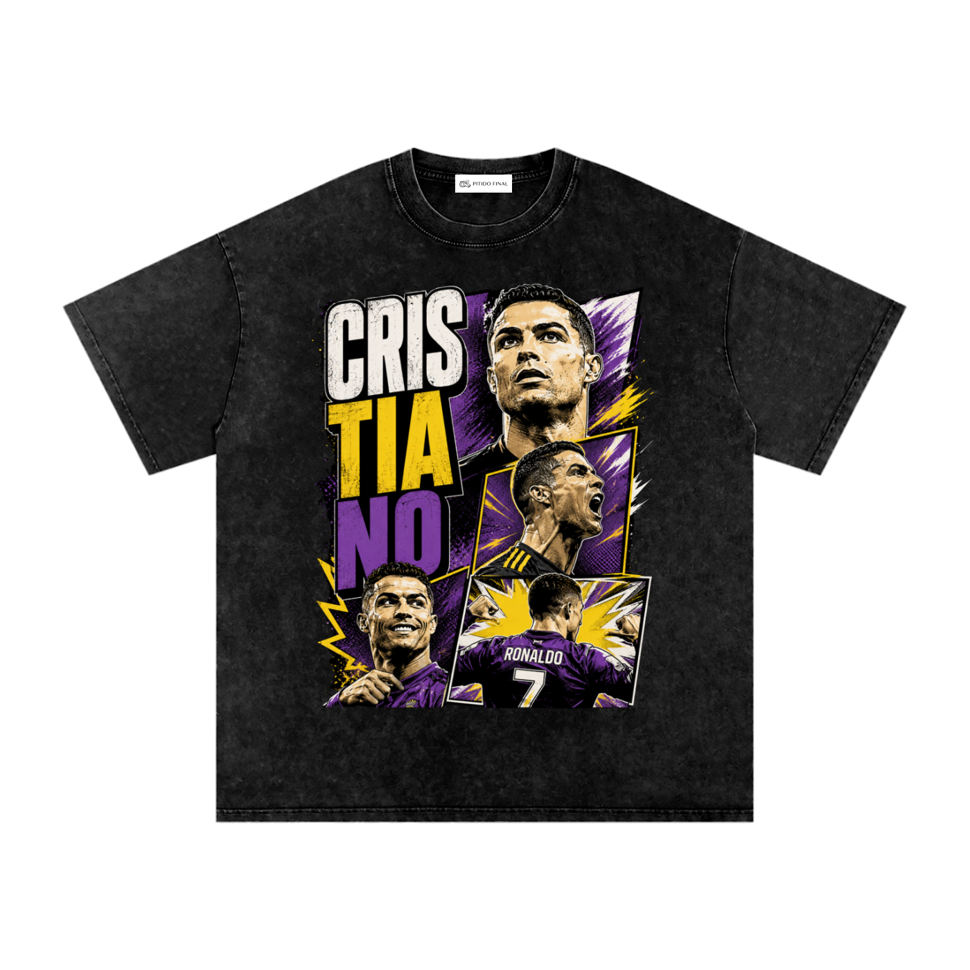 Cristiano - Comic Version - Camiseta Washed