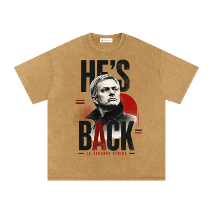 Mourinho - He's Back - Washed T-shirt