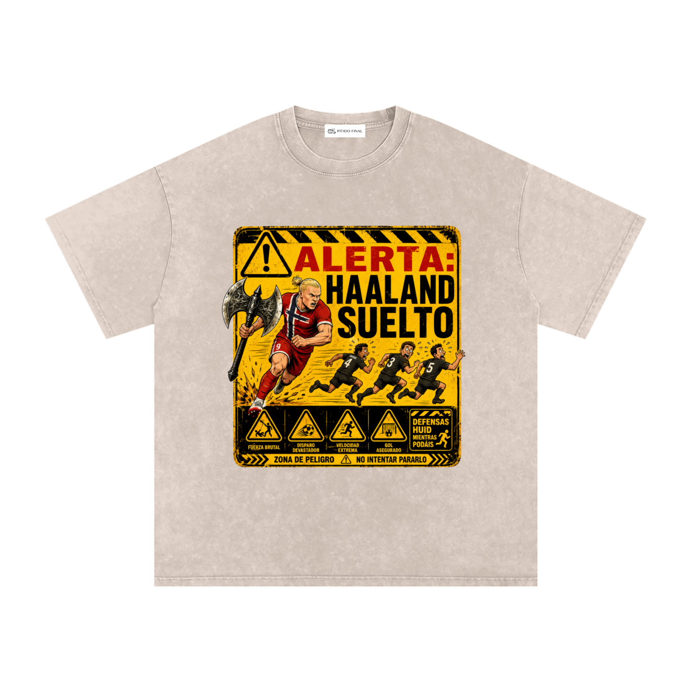 Haaland - Alerta - Camiseta Washed