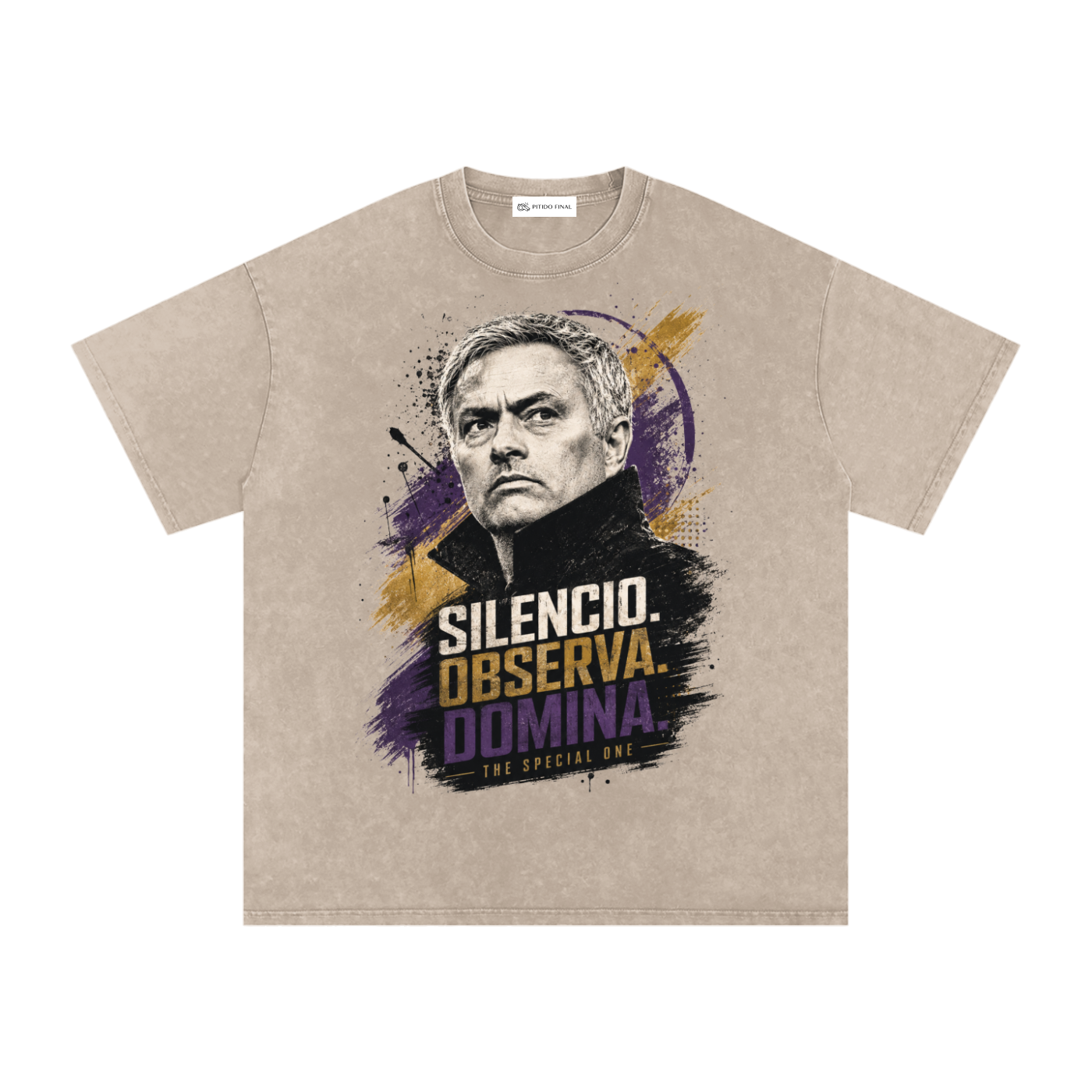 Mourinho - Silencio, Observa, Domina - Camiseta Washed