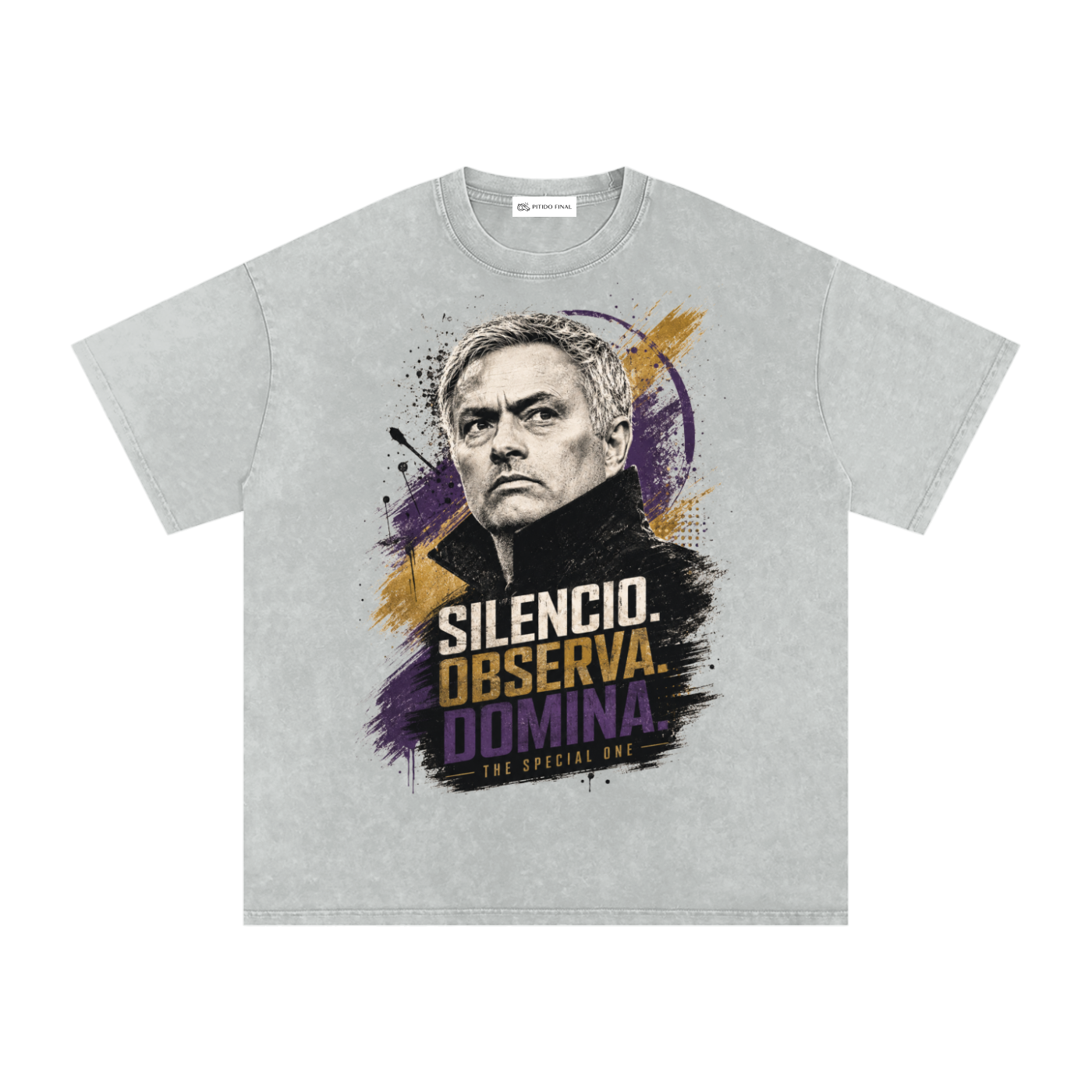 Mourinho - Silencio, Observa, Domina - Camiseta Washed