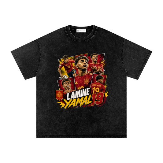 Lamine Yamal - España Comic Version - Camiseta Washed