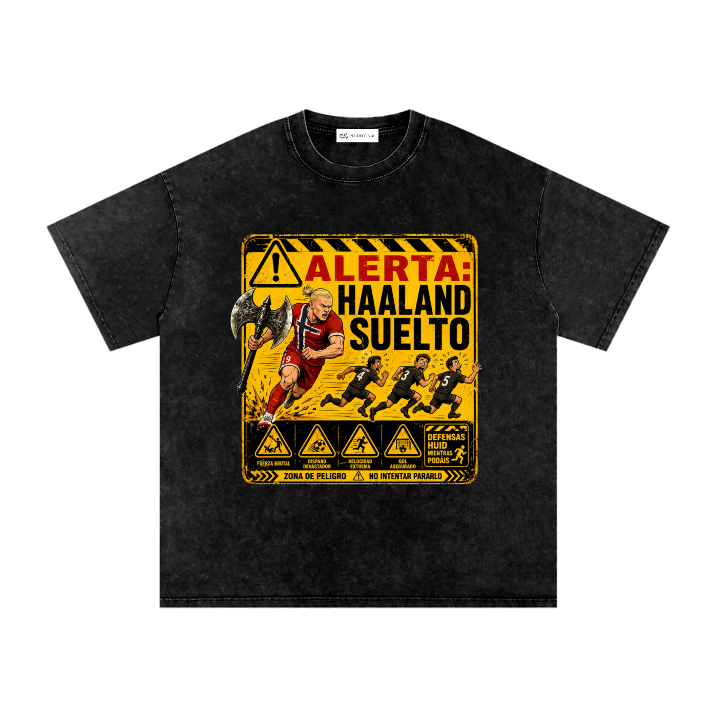 Haaland - Alerta - Camiseta Washed
