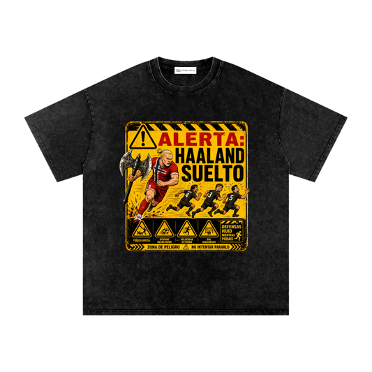 Haaland - Alerta - Camiseta Washed