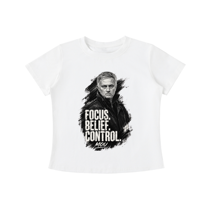 Mourinho - Focus, Belif, Control - Camiseta Mujer
