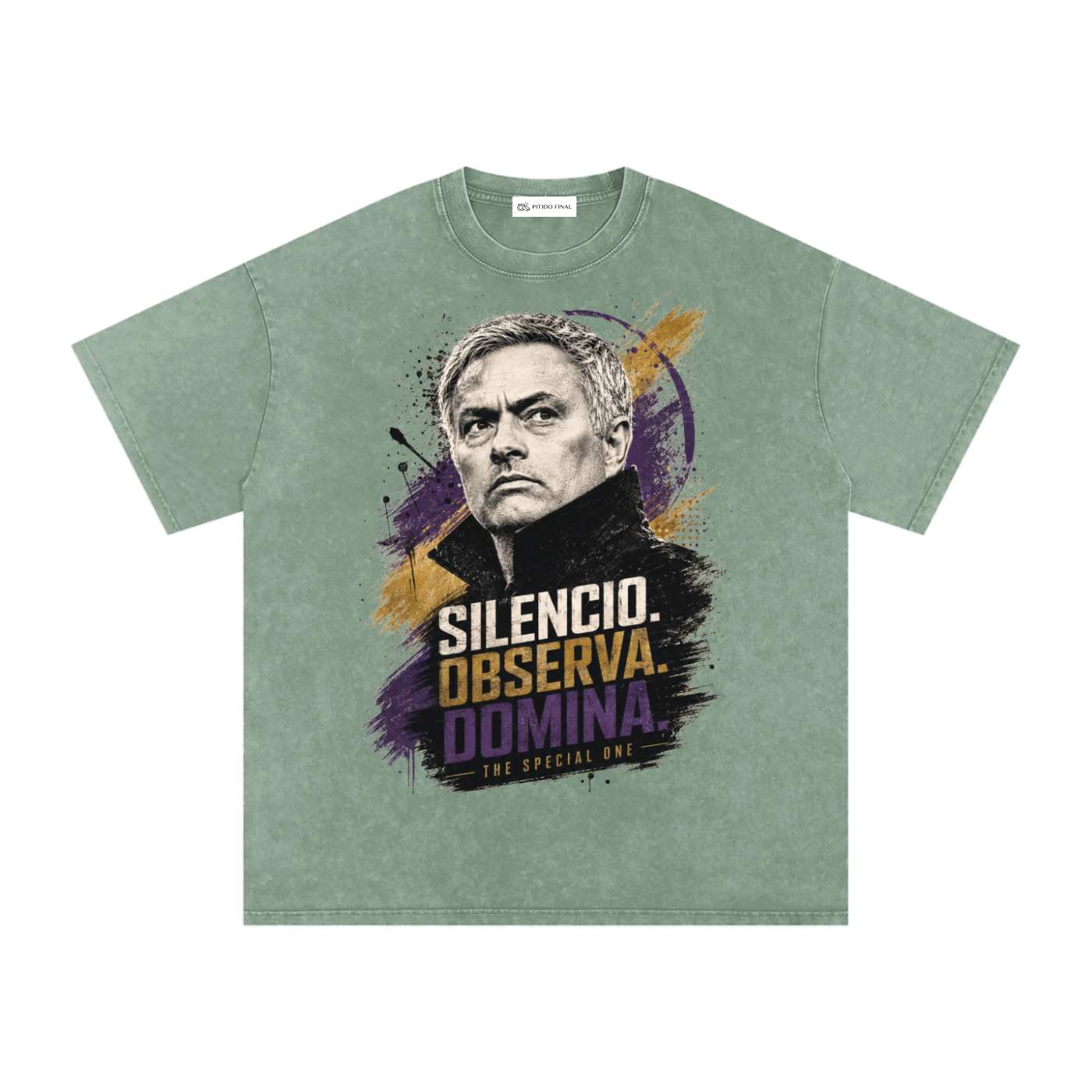 Mourinho - Silencio, Observa, Domina - Camiseta Washed