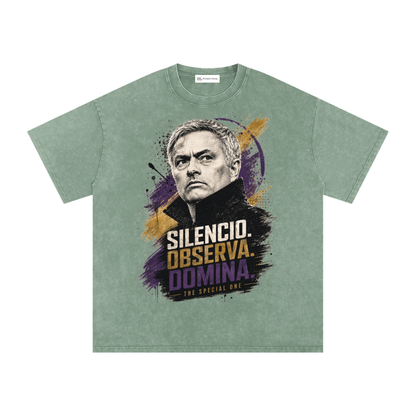Mourinho - Silencio, Observa, Domina - Camiseta Washed